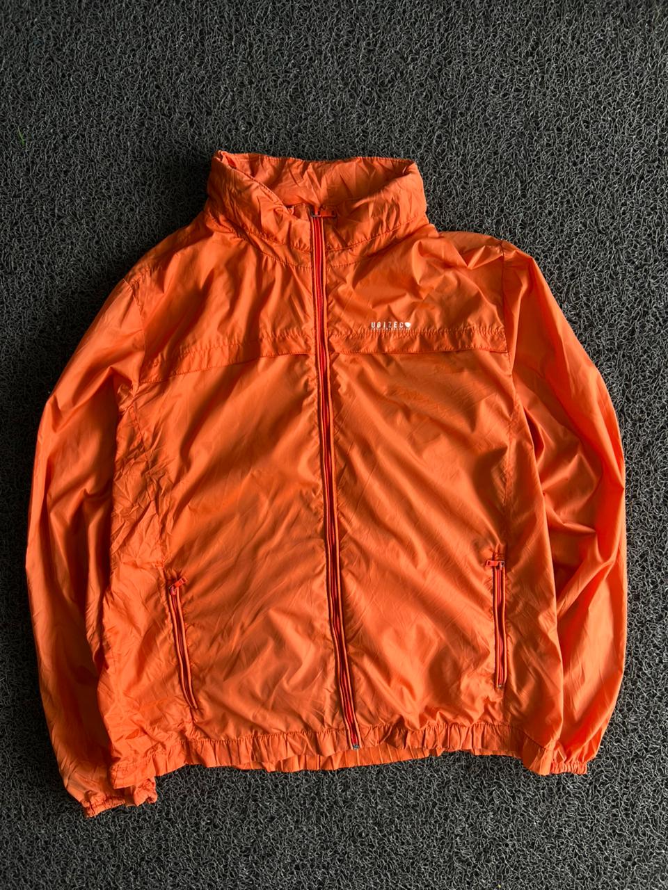 Vintage UBIZECO Orange Lightweight Windbreaker Jacket | Full-Zip Outdoor Jacket