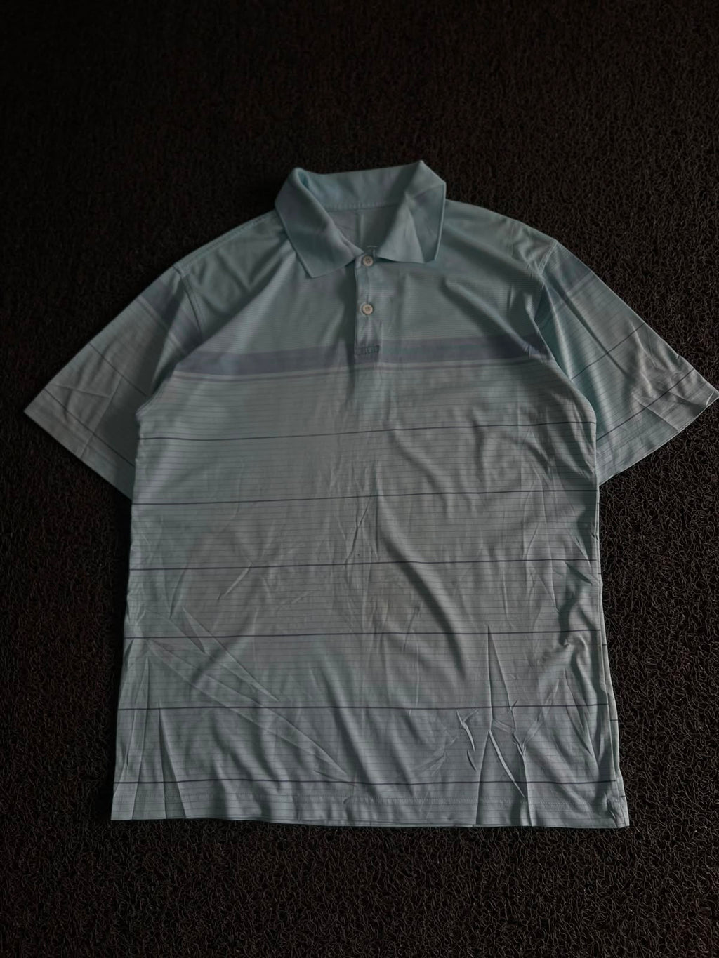 Men's Light Blue Striped Polo T-Shirt – Classic Casual Fit
