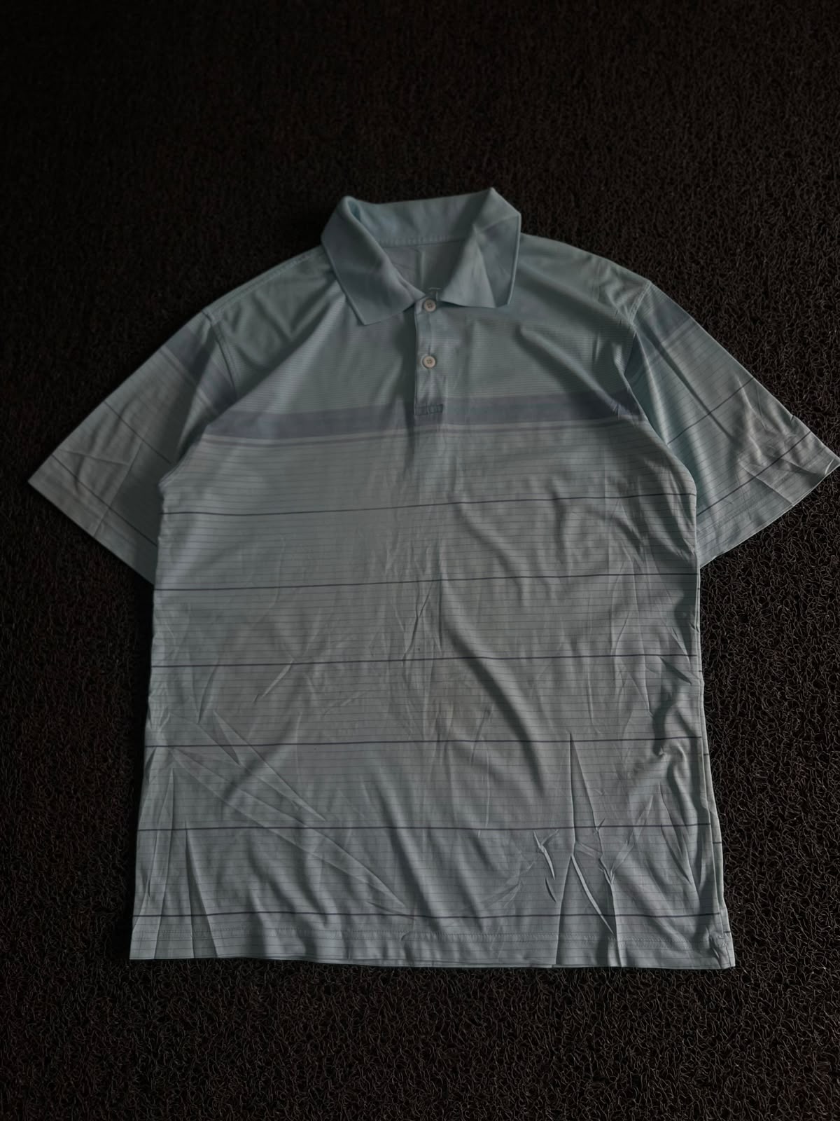 Men's Light Blue Striped Polo T-Shirt – Classic Casual Fit