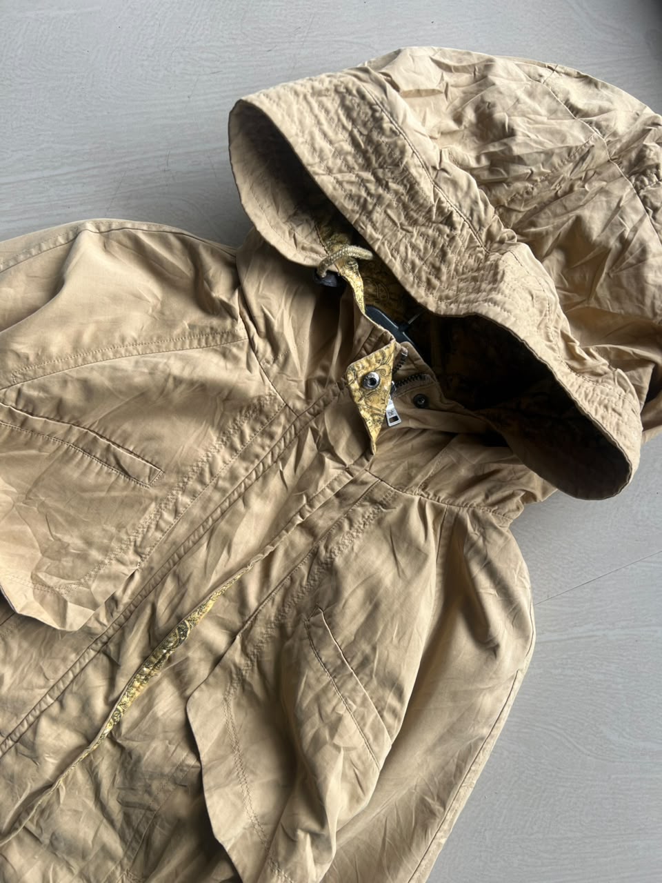 Khaki Hooded Utility Jacket