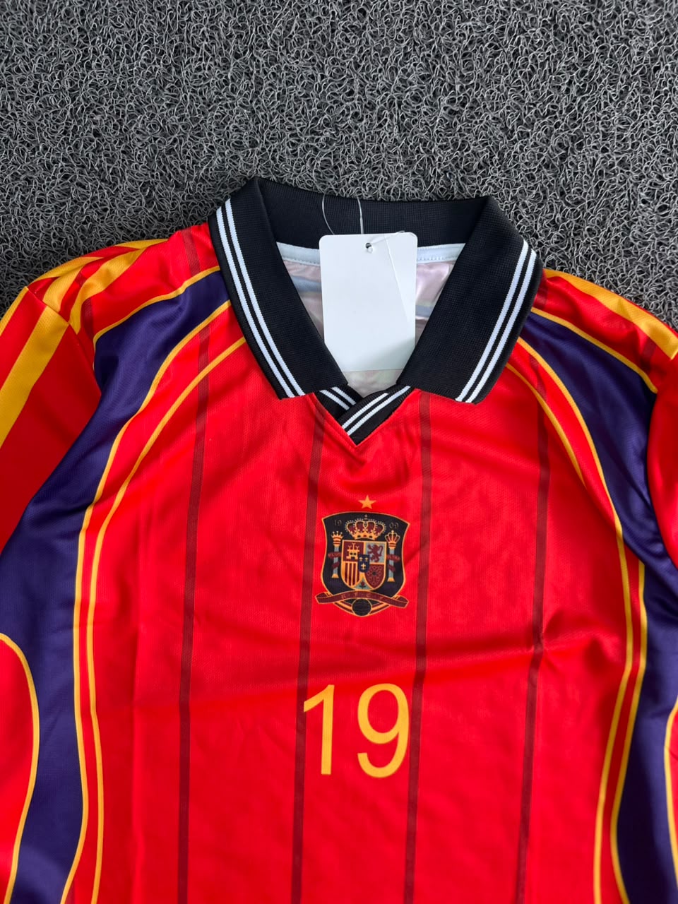 Spain 1998 Retro Home Jersey – Lamine Yamal #19 Long Sleeve Football Jersey