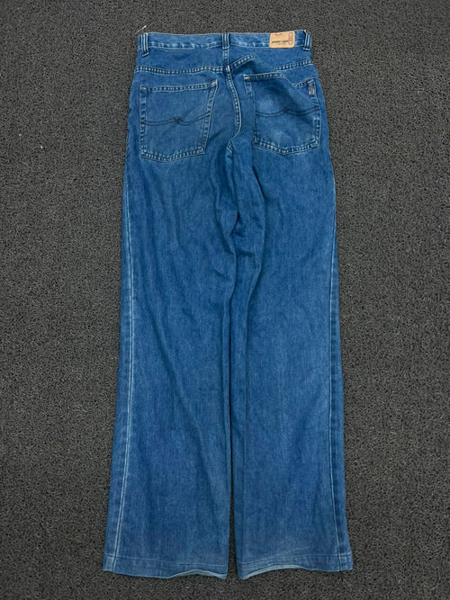 Vintage Blue Wide Leg Denim Jeans