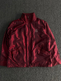 Vintage Full-Zip Windbreaker Jacket with Embroidered Logo
