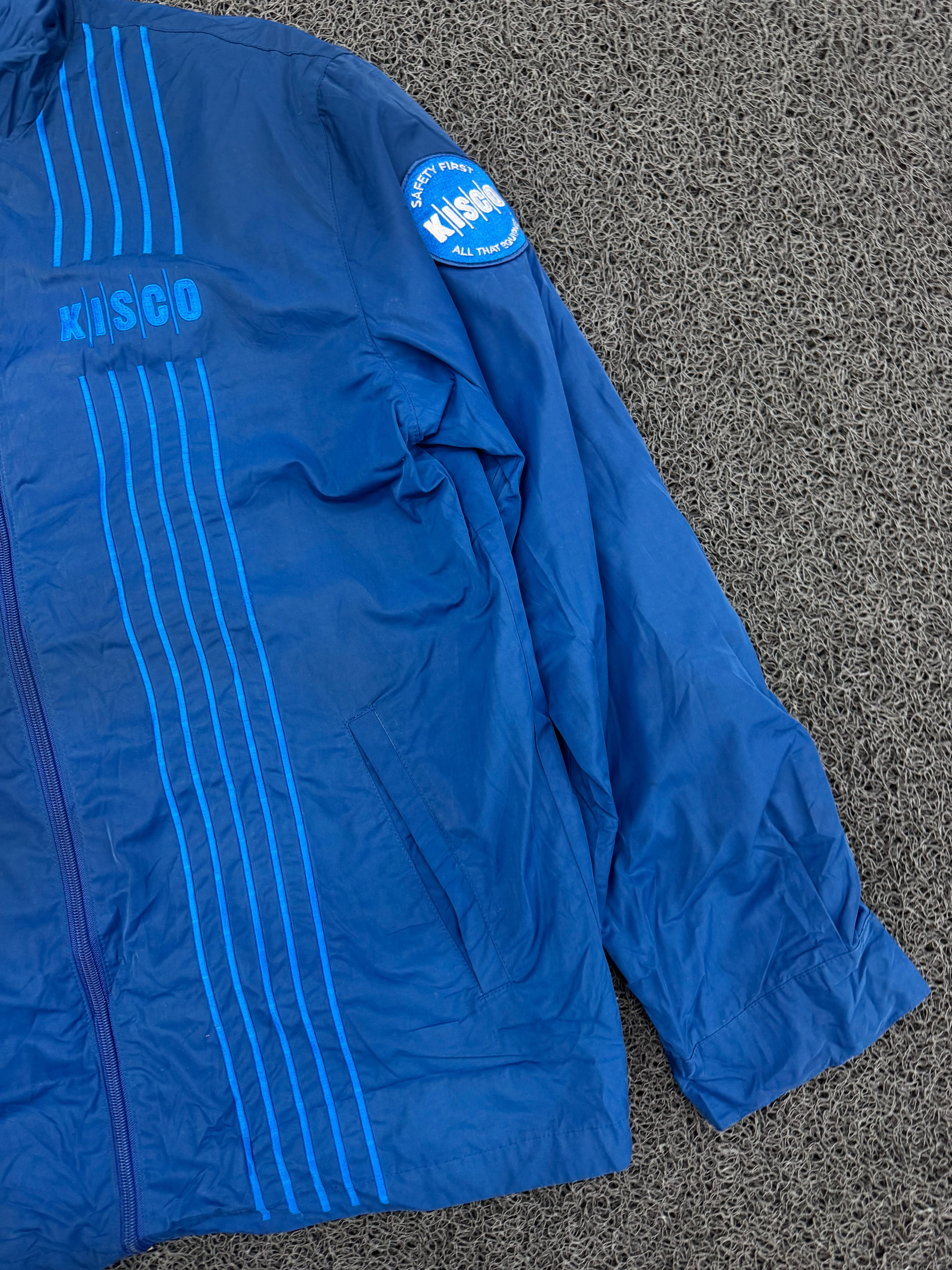 Kisco Blue Lightweight Full-Zip Windbreaker Jacket