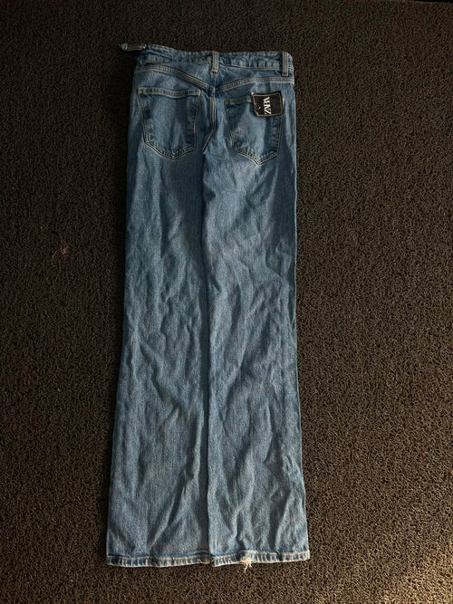 ZARA Vintage Light Wash Wide Leg Denim Jeans