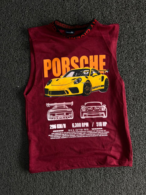 Porsche 911 GT3 RS Graphic Sleeveless Muscle Tee