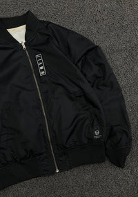 Reversible Black & White Bomber Jacket – Dual-Sided Zip-Up Jacket ⚠️ Small Stains
