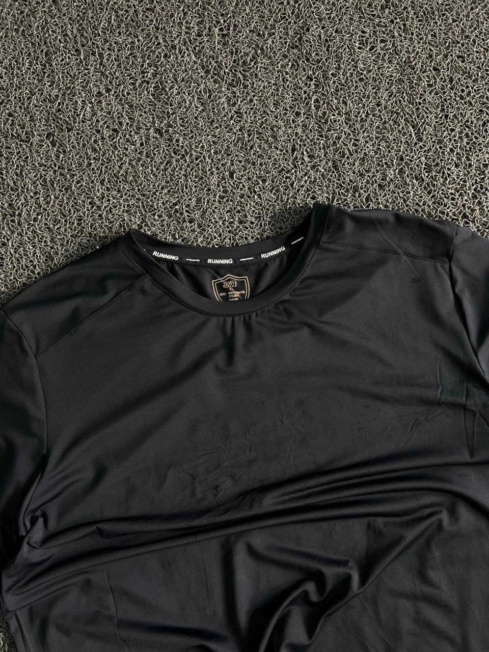 Vintage Black Performance Crew Neck T-Shirt