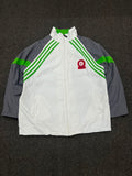 Track Jacket with Green Stripe | Full Zip Sports Windbreaker