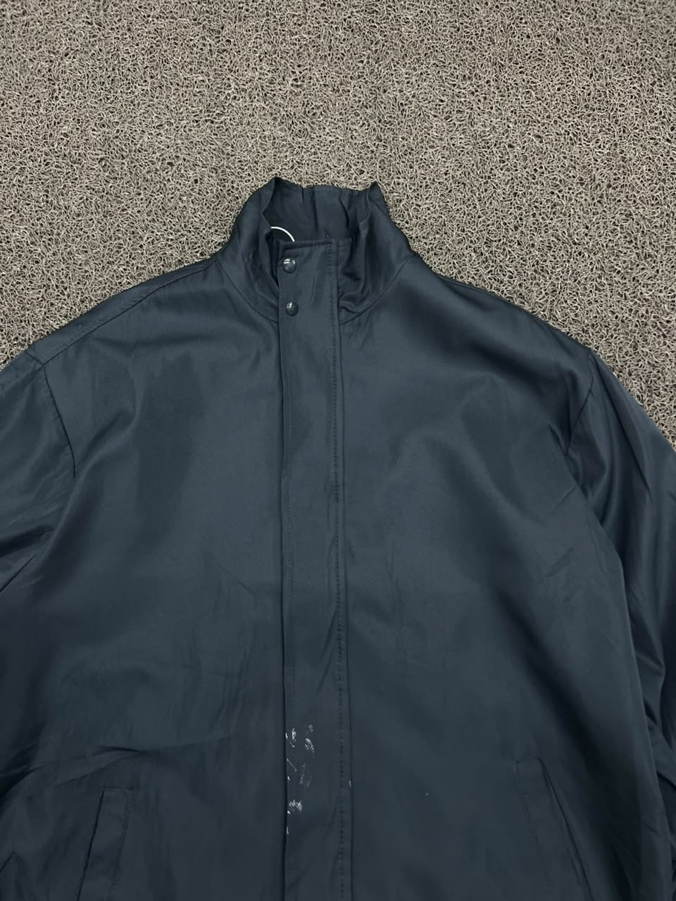 Vintage Navy Full Zip Windbreaker Jacket – Lightweight Casual Outerwear