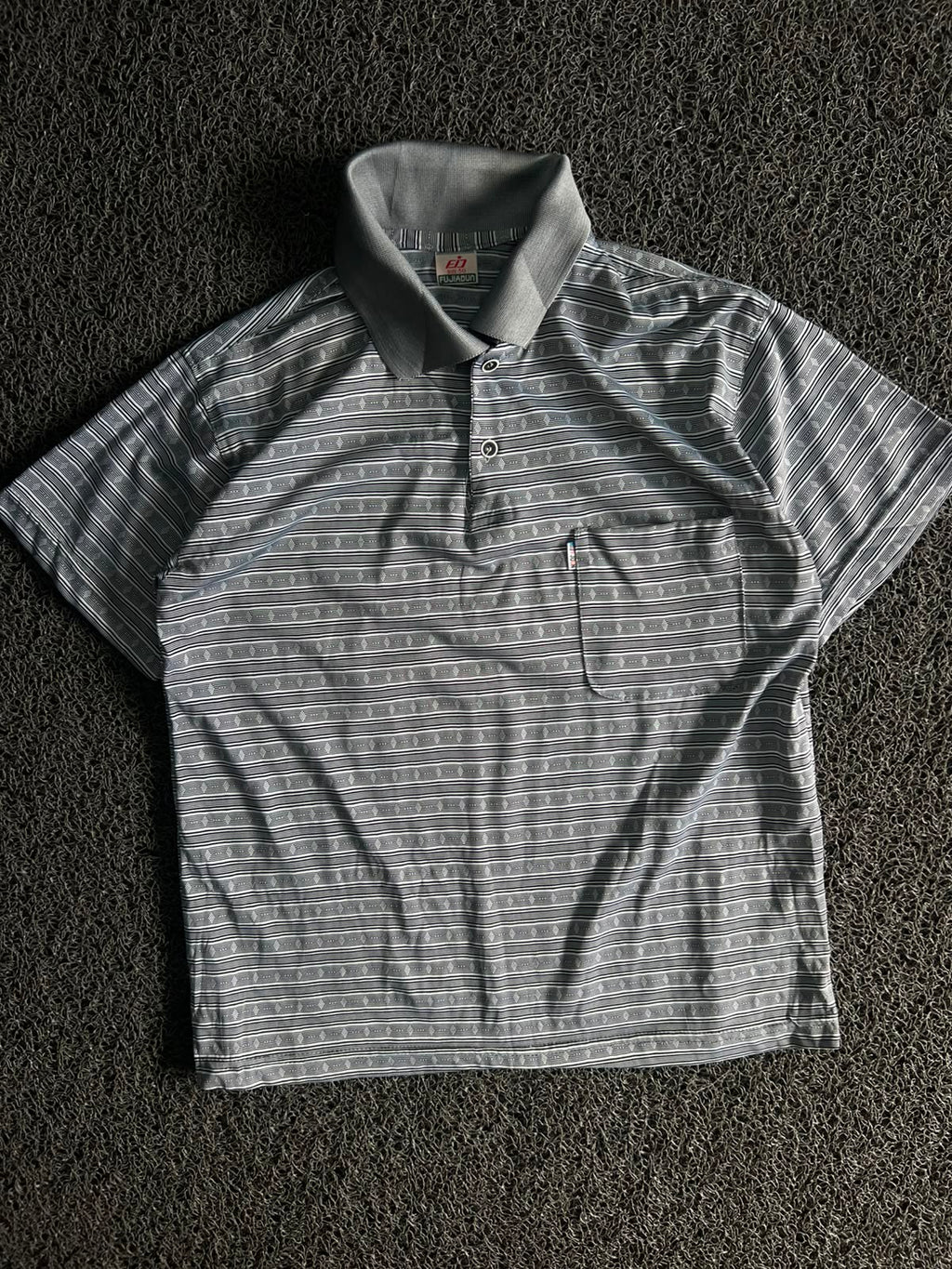 Vintage Striped Polo T-Shirt – Classic Pocket Polo | Retro Casual Golf Style
