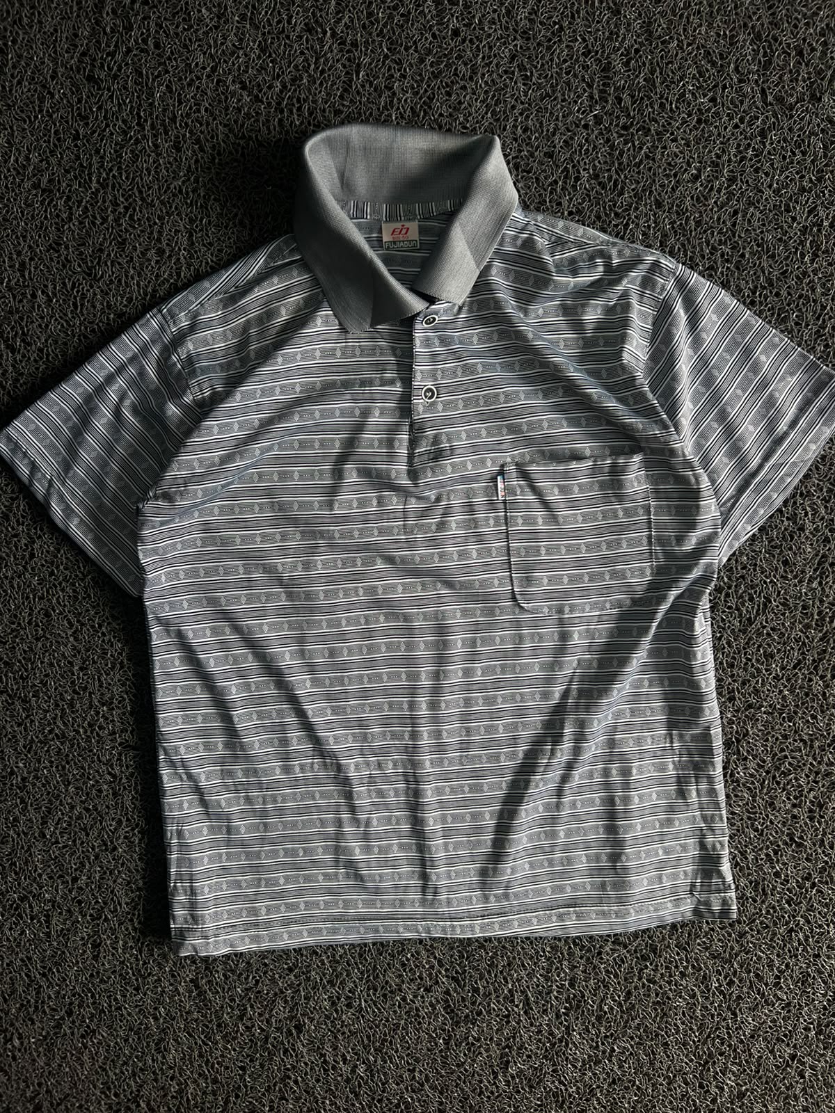 Vintage Striped Polo T-Shirt – Classic Pocket Polo | Retro Casual Golf Style