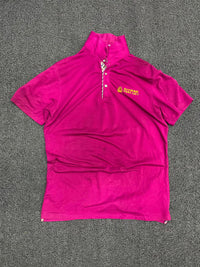 Men’s Polo T-Shirt with Mandarin Collar & Embroidered Logo