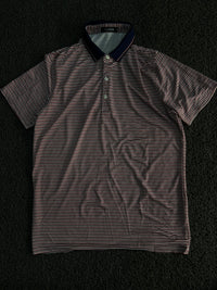 Men’s Lisha Striped Polo T-Shirt with Contrast Collar