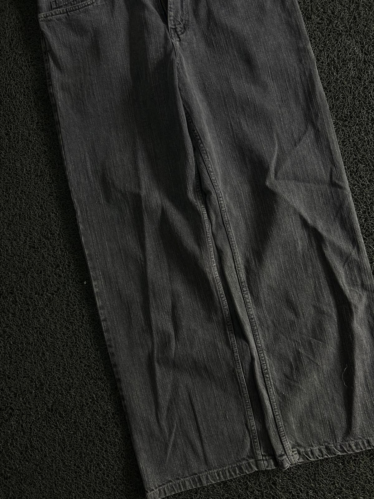 NWT Zara Men's Wide Leg Jeans in Faded Dark Gray ⚠️ No Button