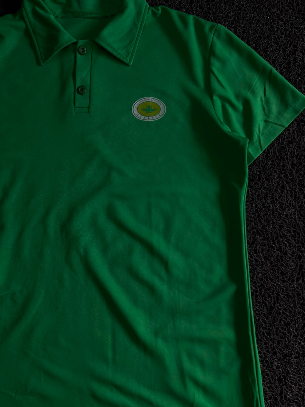 Classic Green Polo T-Shirt with Embroidered Logo