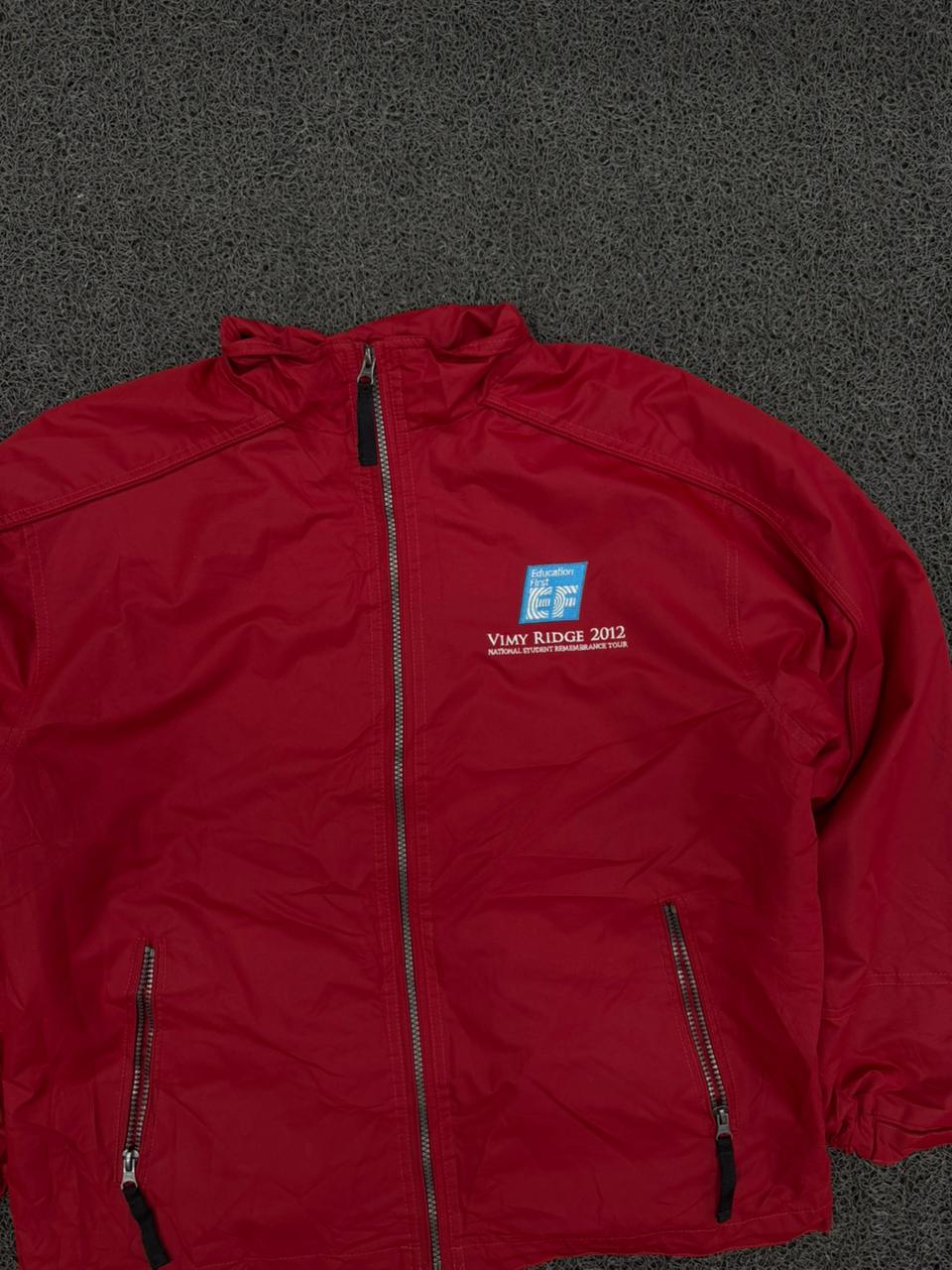 Vintage 2012 EF Vimy Ridge Educational Tour Nylon Windbreaker Jacket – Red