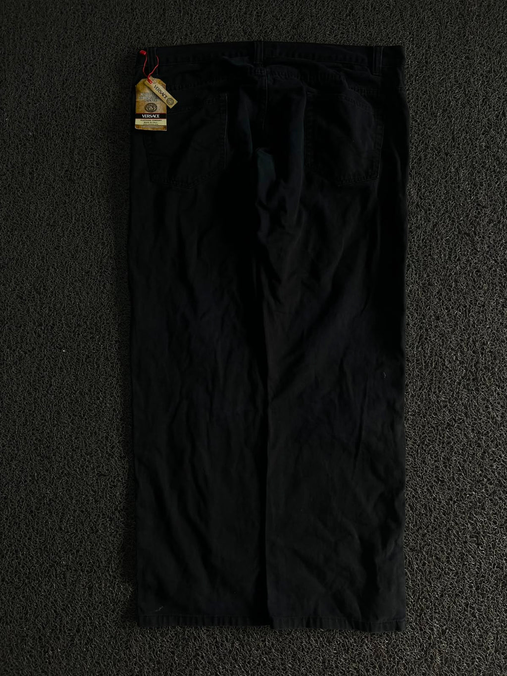 Versace Black Straight Fit Denim Jeans – Classic 5-Pocket Casual Pants