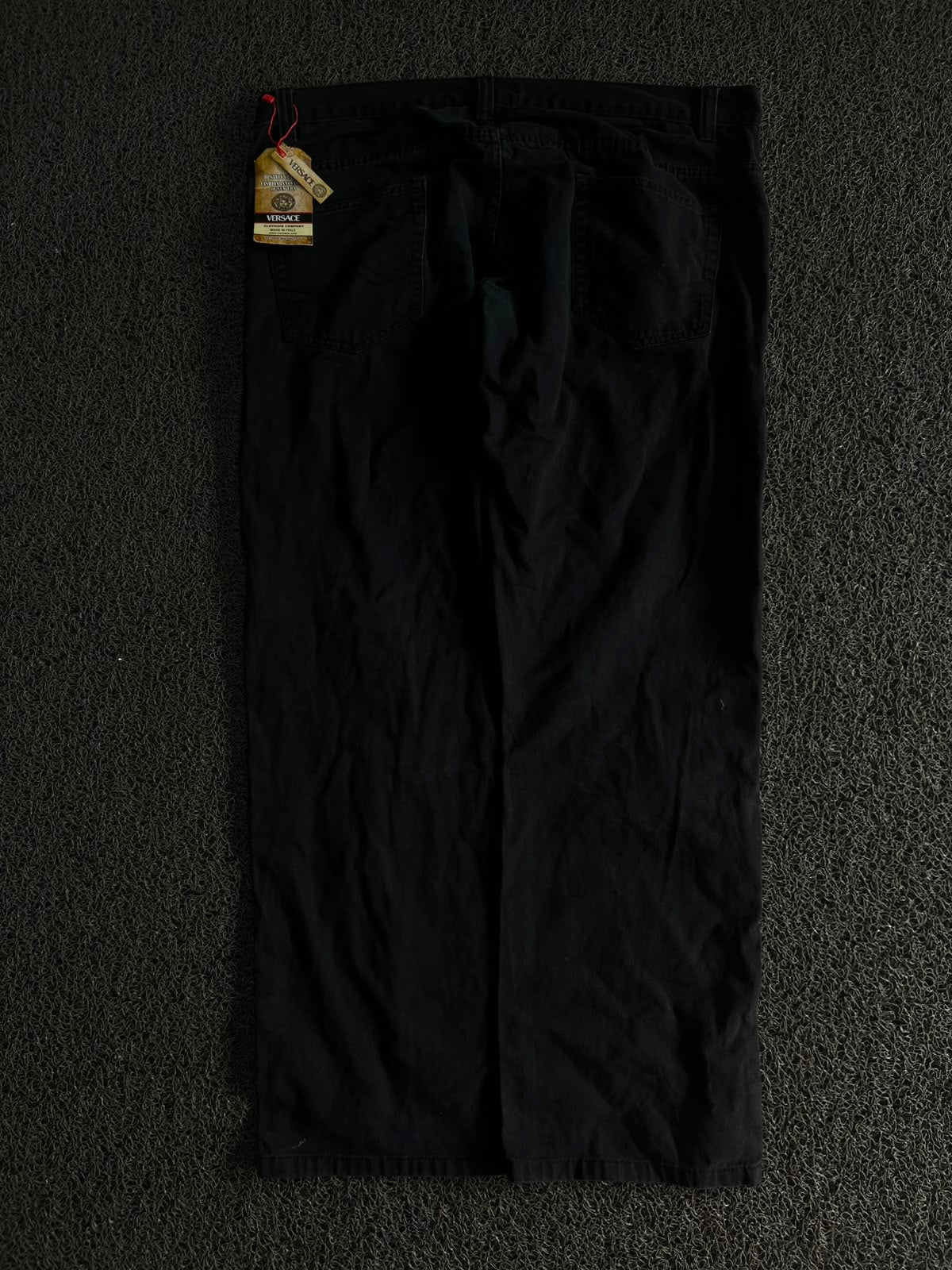 Versace Black Straight Fit Denim Jeans – Classic 5-Pocket Casual Pants