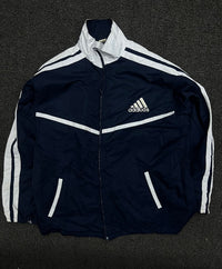 White Stripe Track Jacket ⚠️ Small Damage and No Zip