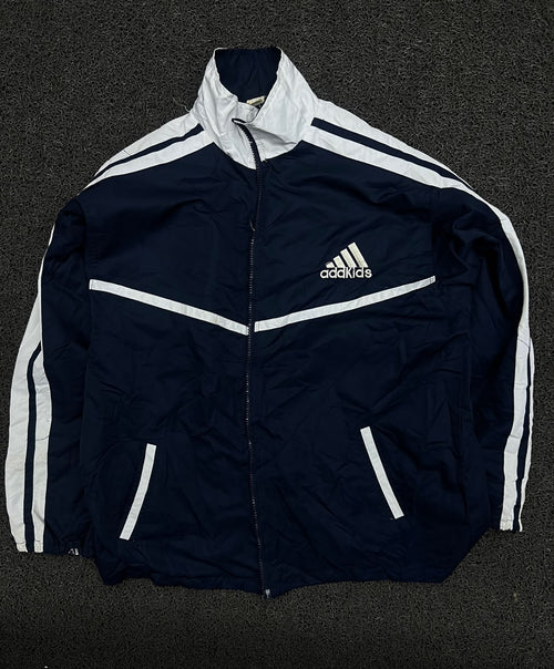 White Stripe Track Jacket ⚠️ Small Damage and No Zip