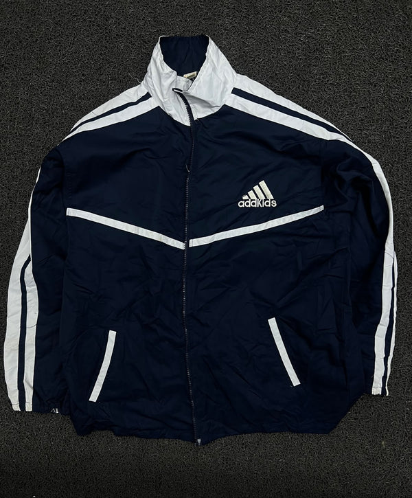White Stripe Track Jacket ⚠️ Small Damage and No Zip