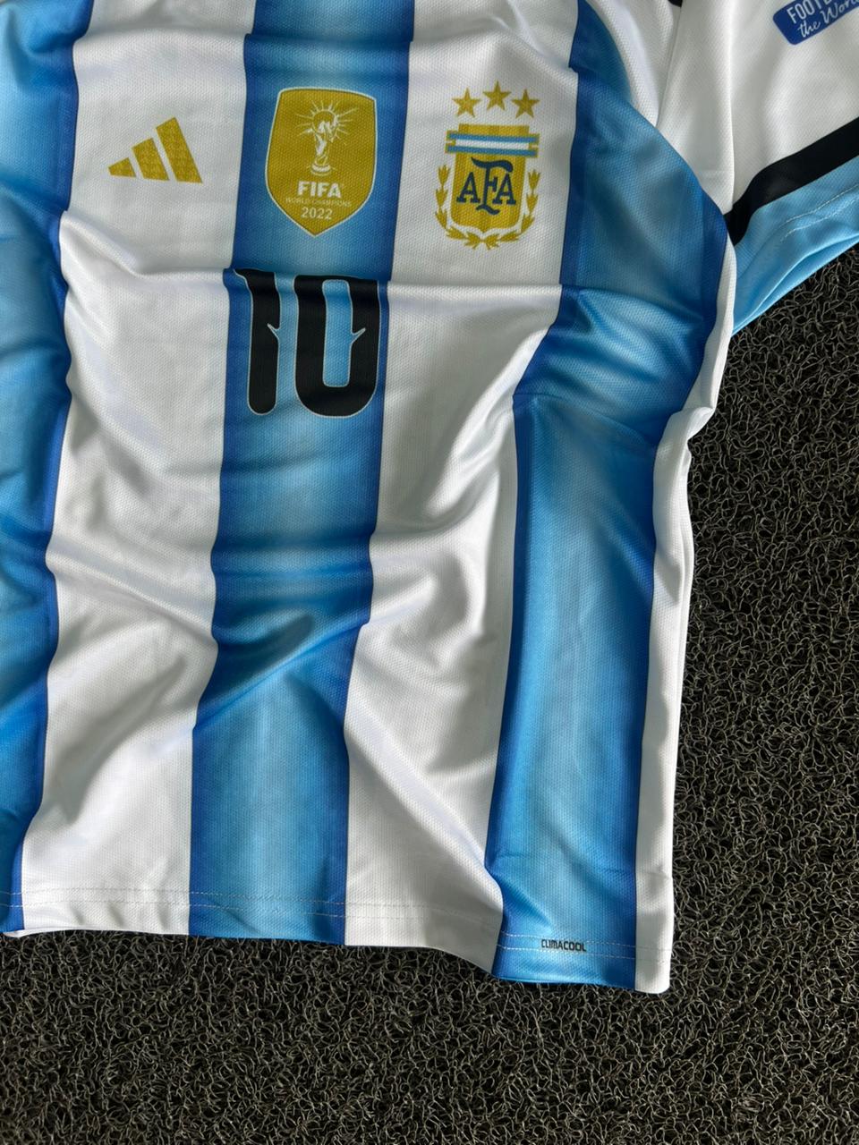 Argentina Messi #10 Home Football Jersey – World Champions Edition