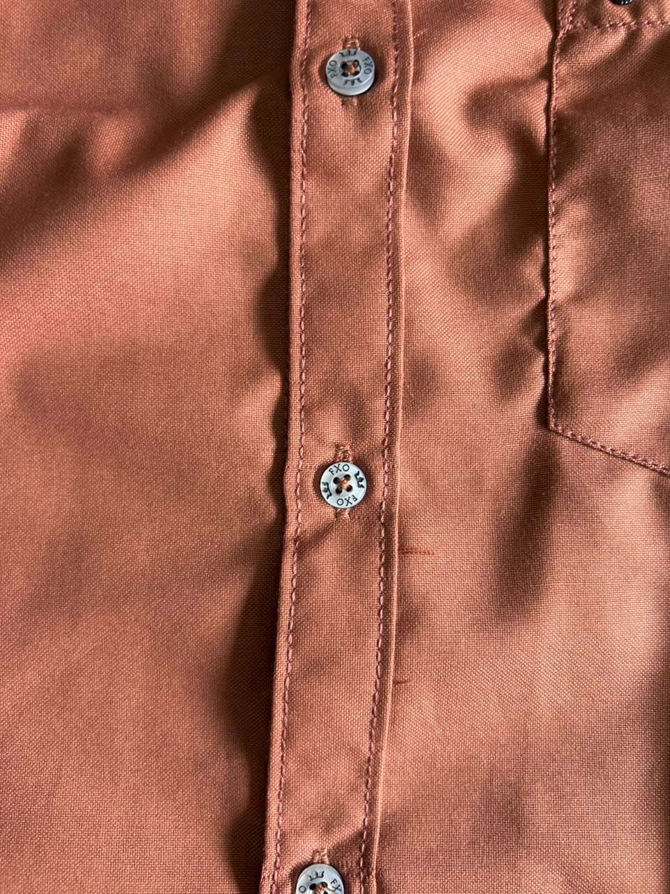 FXD Men's Peach Long Sleeve Button-Up Work Shirt