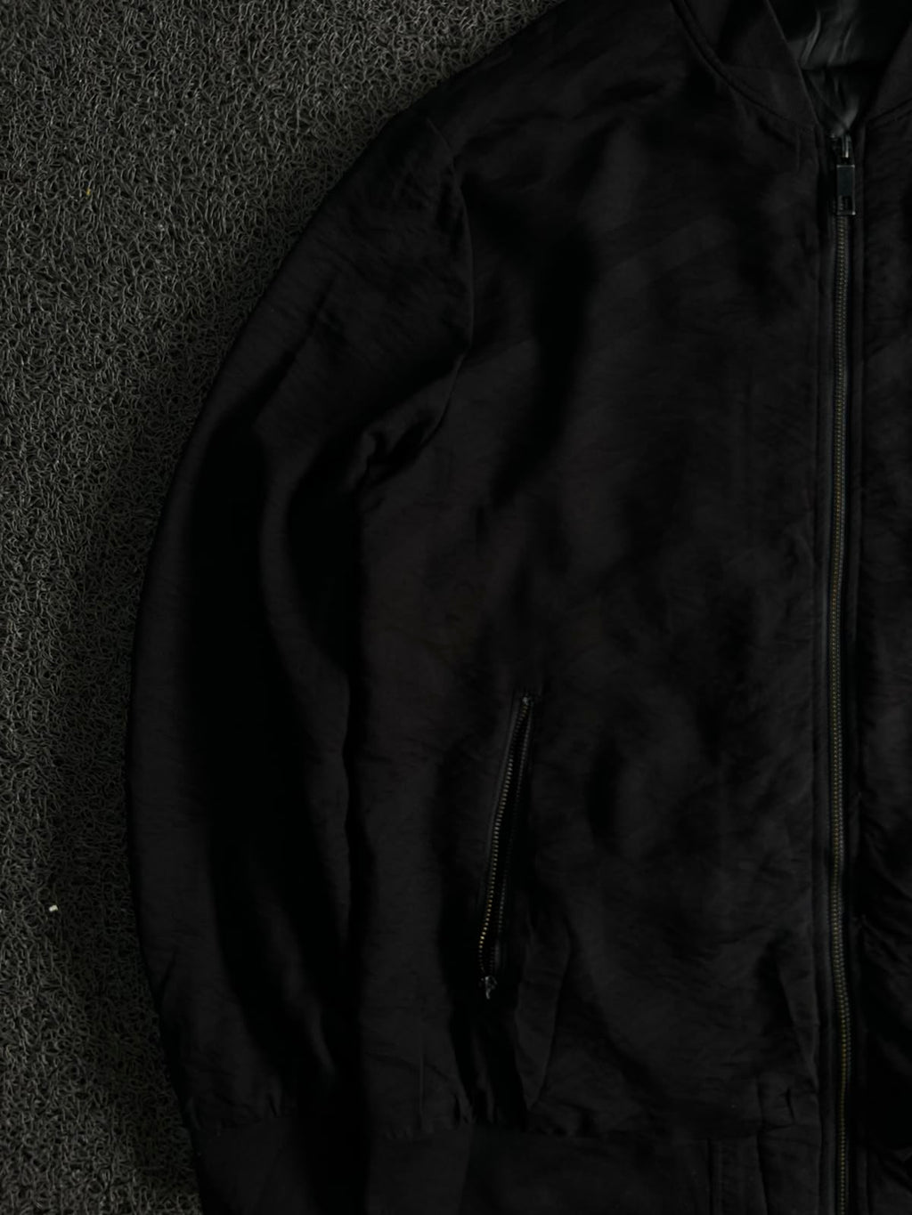 Premium Black Bomber Jacket – Lightweight Zip-Up Casual Outerwear