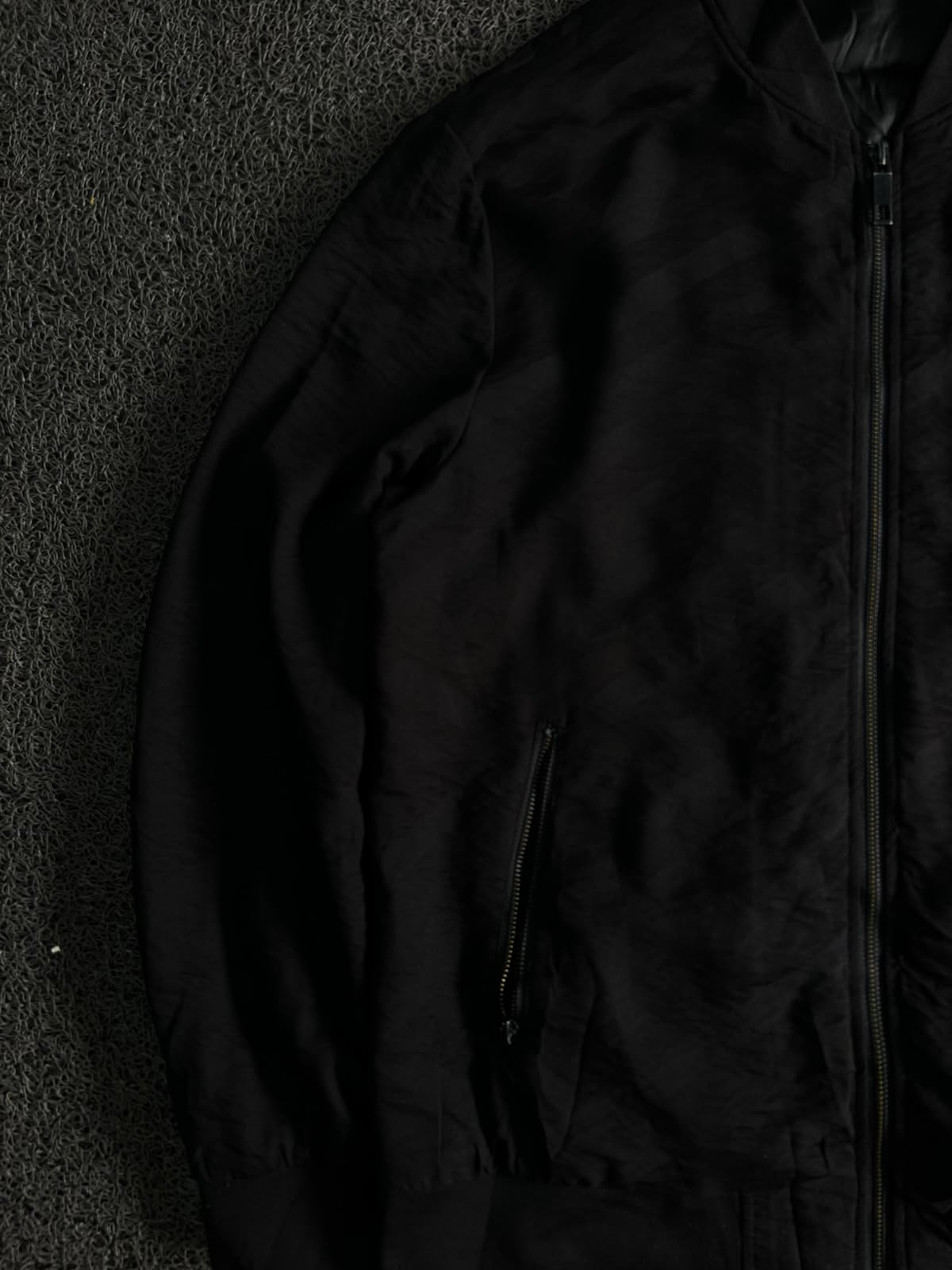 Premium Black Bomber Jacket – Lightweight Zip-Up Casual Outerwear
