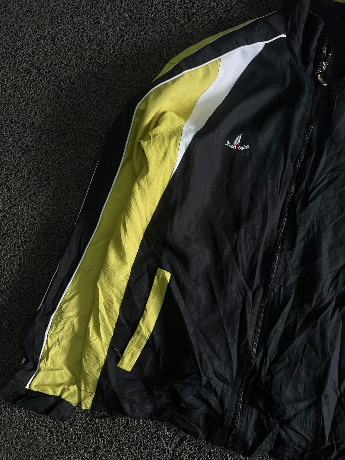 Black & Yellow Colorblock Track Jacket