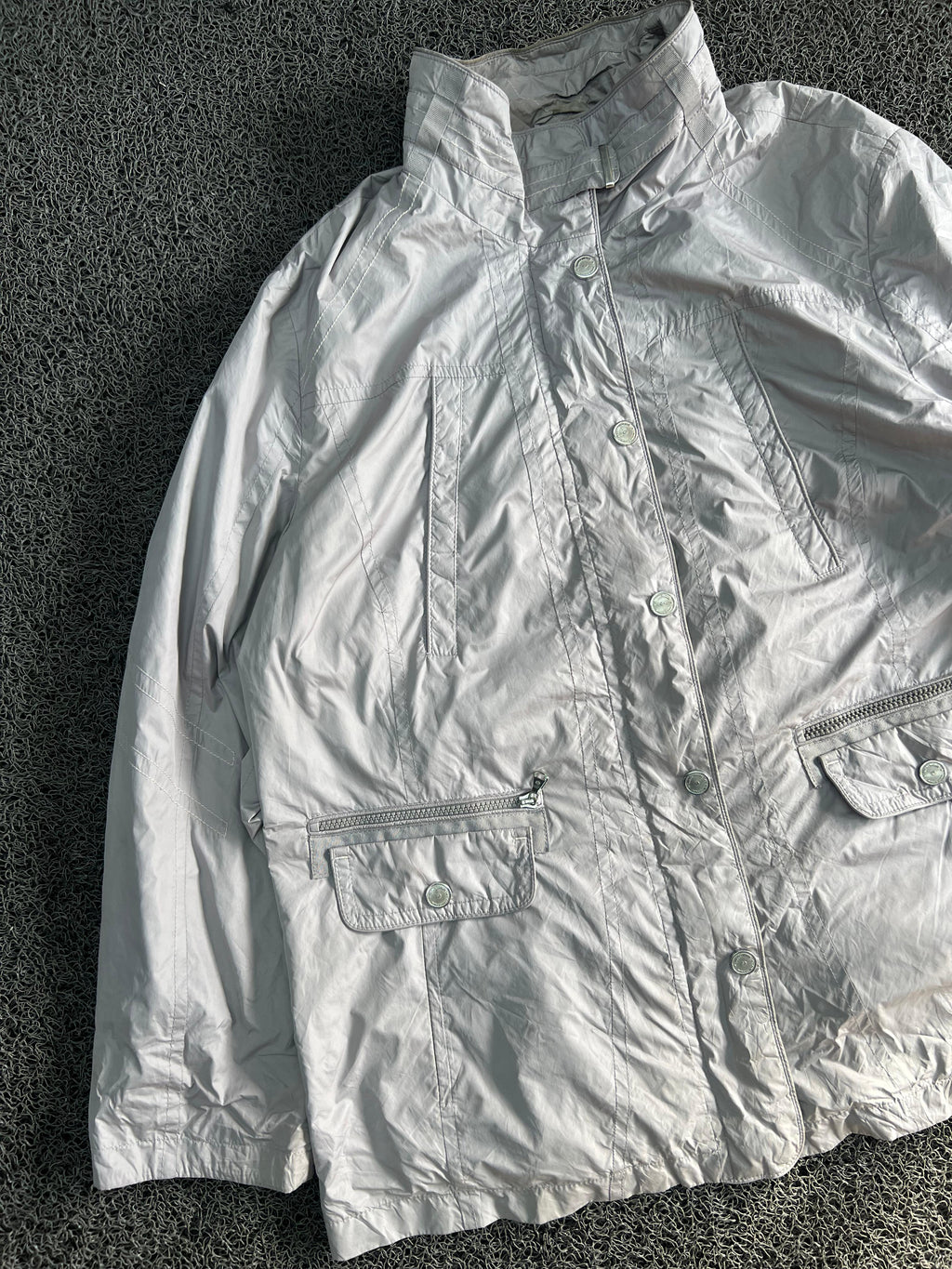 Vintage White Lightweight Utility Jacket | Thrifted Casual Outerwear