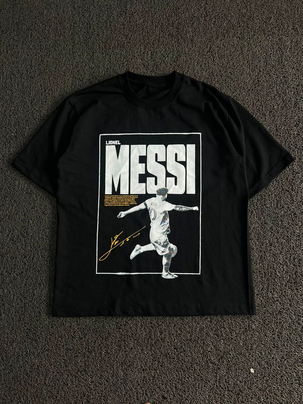 Lionel Messi Graphic Print Oversized T-Shirt