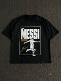 Lionel Messi Graphic Print Oversized T-Shirt
