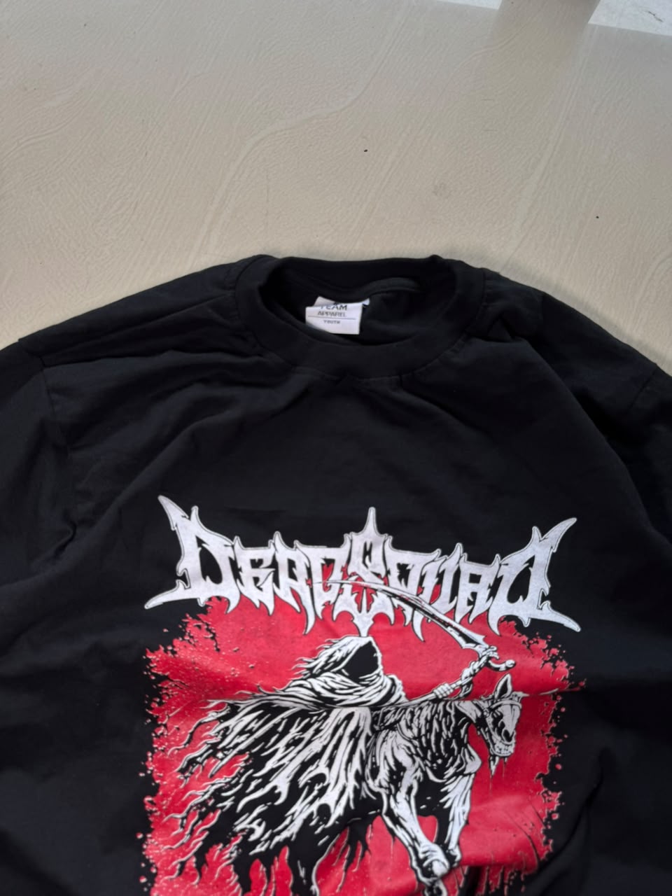 Death Rider Graphic Oversized Black T-Shirt – Unisex Gothic Streetwear Tee