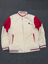 Men's Color Block Zip-Up Bomber Jacket – Ribbed Collar Casual Windbreaker
