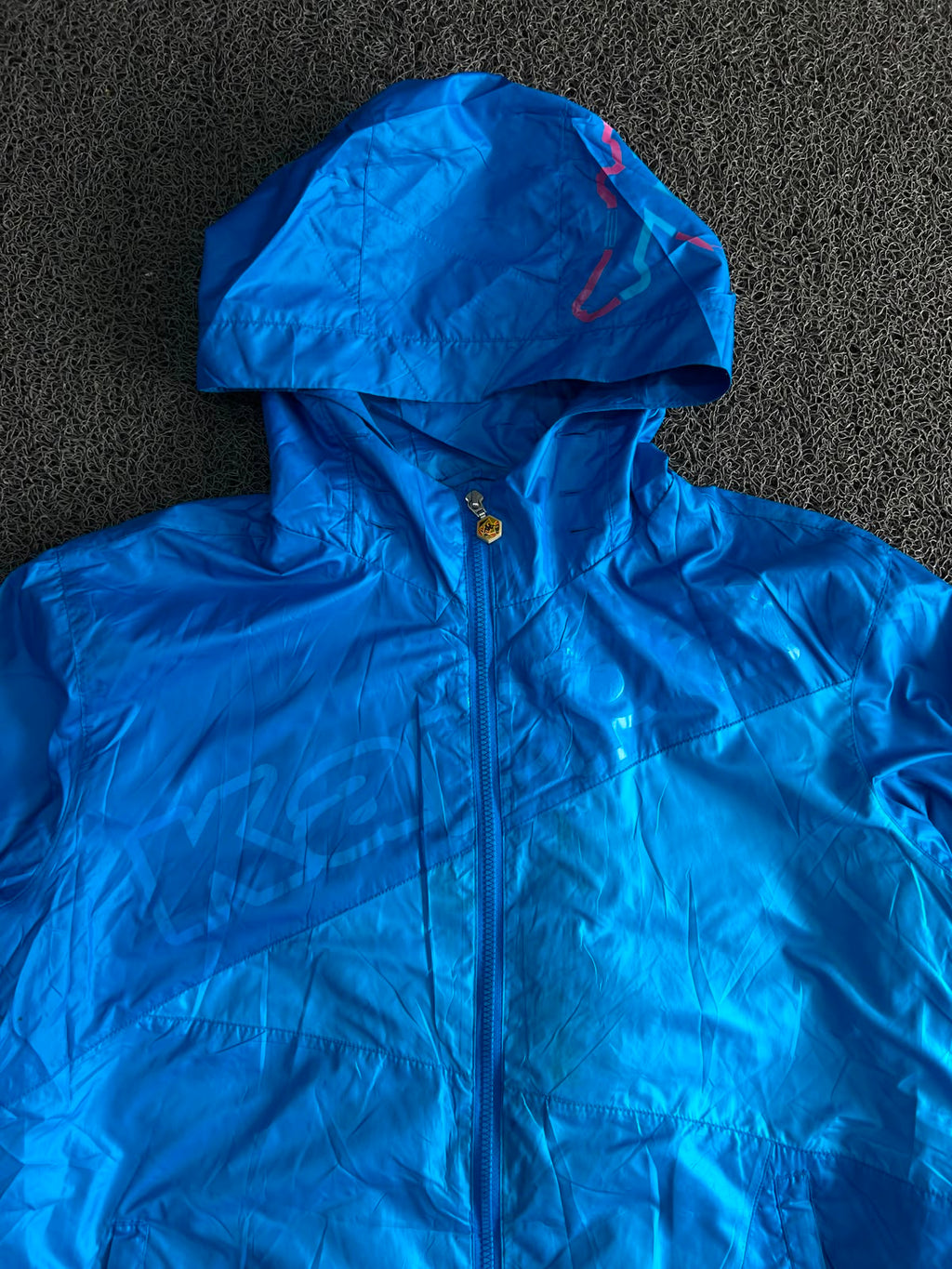 Blue Lightweight Hooded Windbreaker Jacket – Full Zip Casual Sports Outerwear