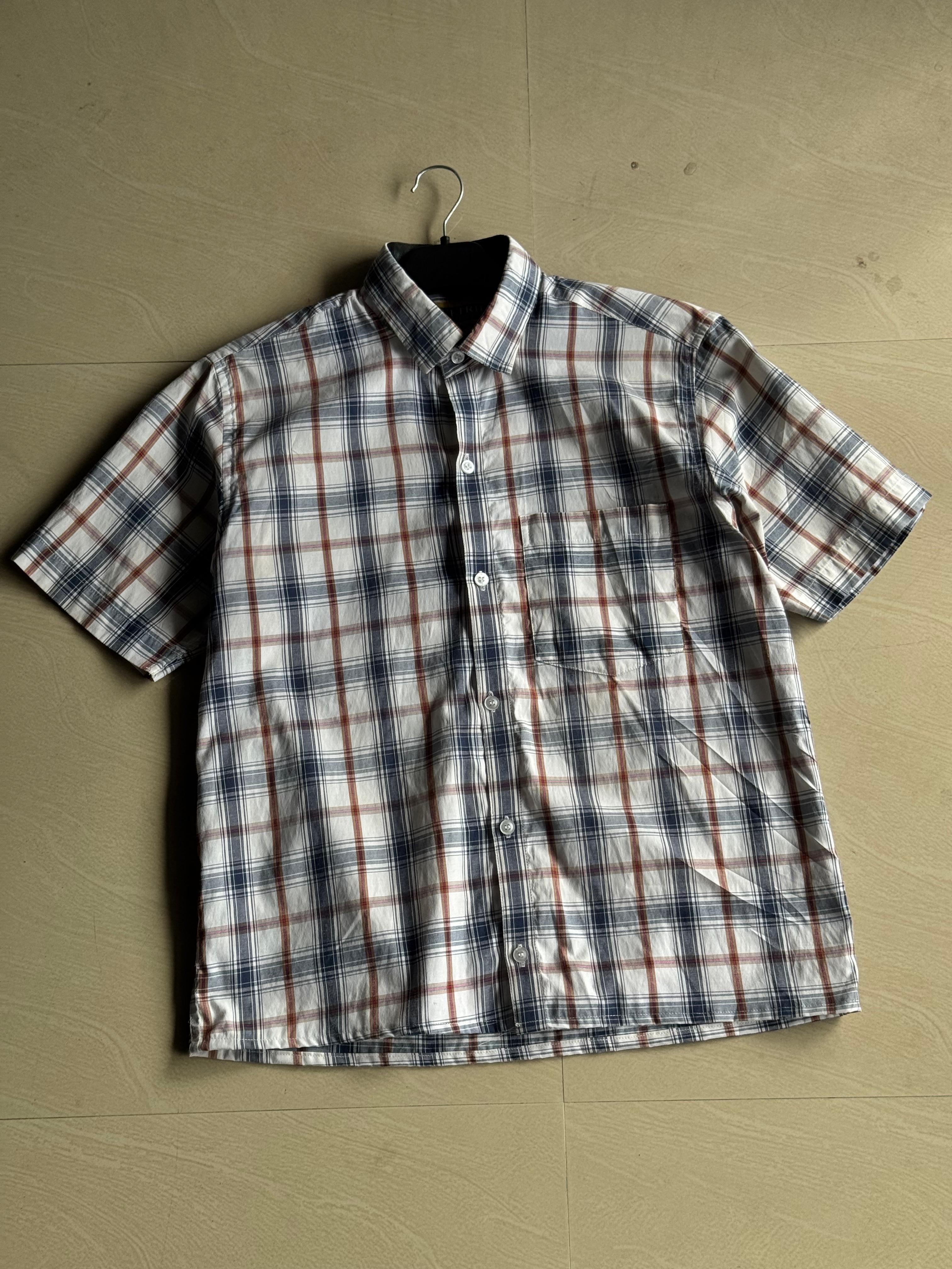 White Plaid Oversized Shirt with The Weekend Graphic Print