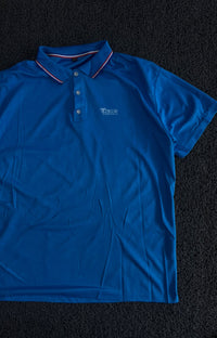 Blue Contrast Collar Polo T-Shirt
