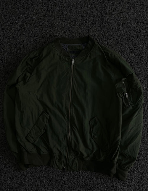 Vintage Bomber Jacket with Utility Pockets – Thriftwear