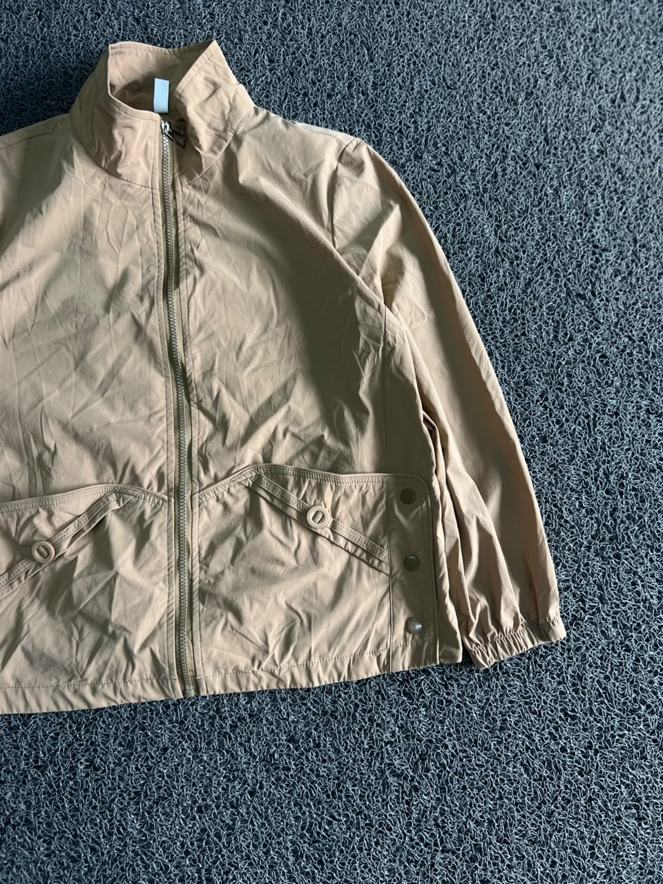 Vintage Neutral Lightweight Bomber Jacket