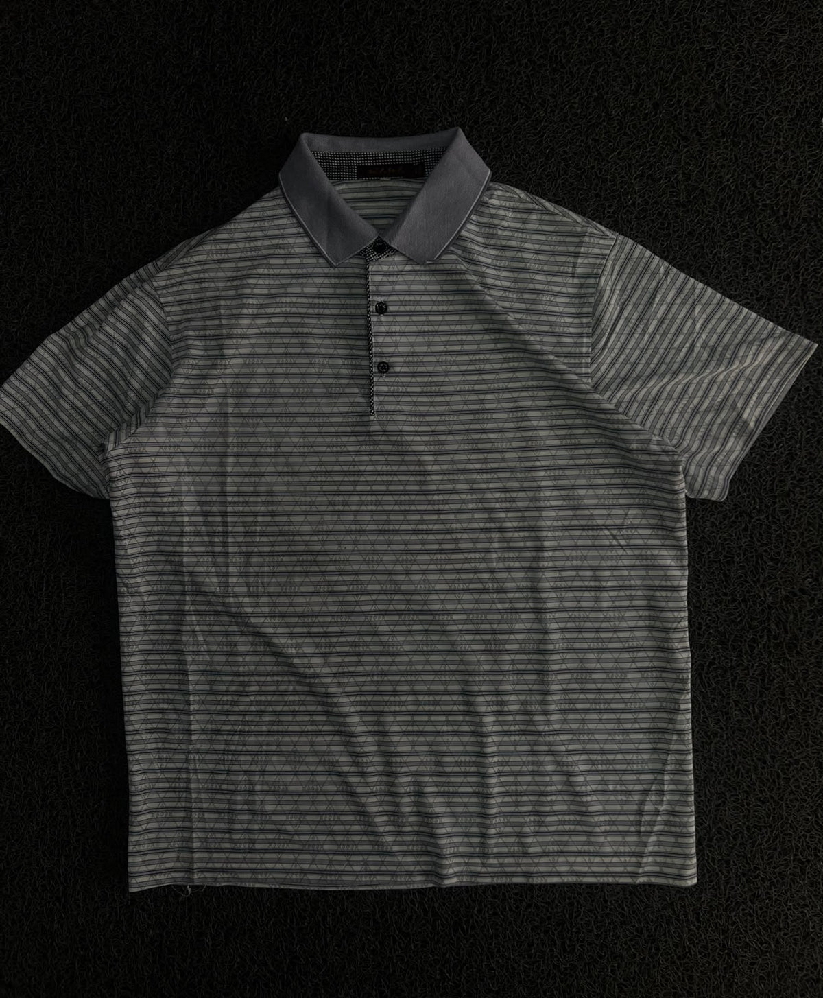 Geometric Pattern Half-Sleeve Polo T-Shirt