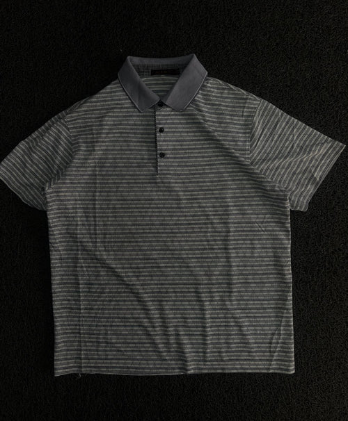 Geometric Pattern Half-Sleeve Polo T-Shirt