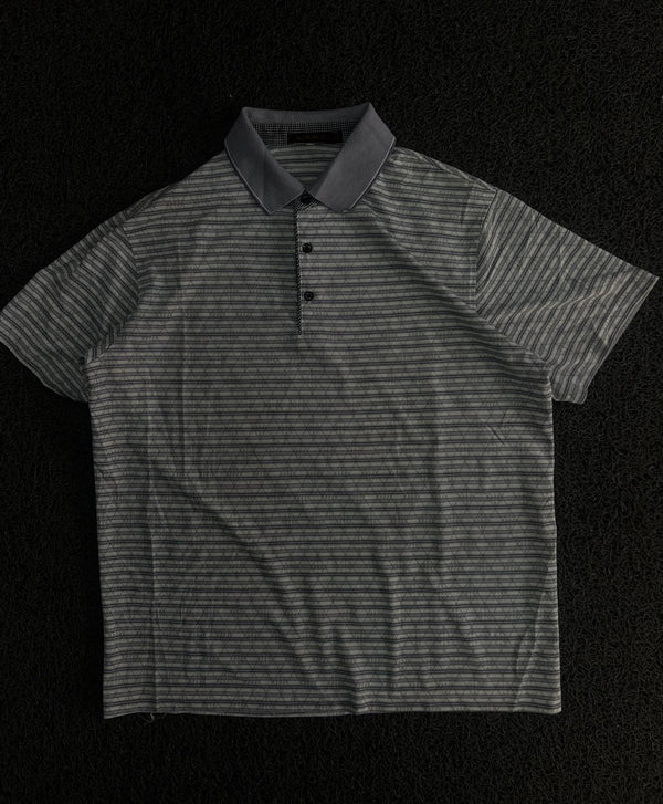 Geometric Pattern Half-Sleeve Polo T-Shirt