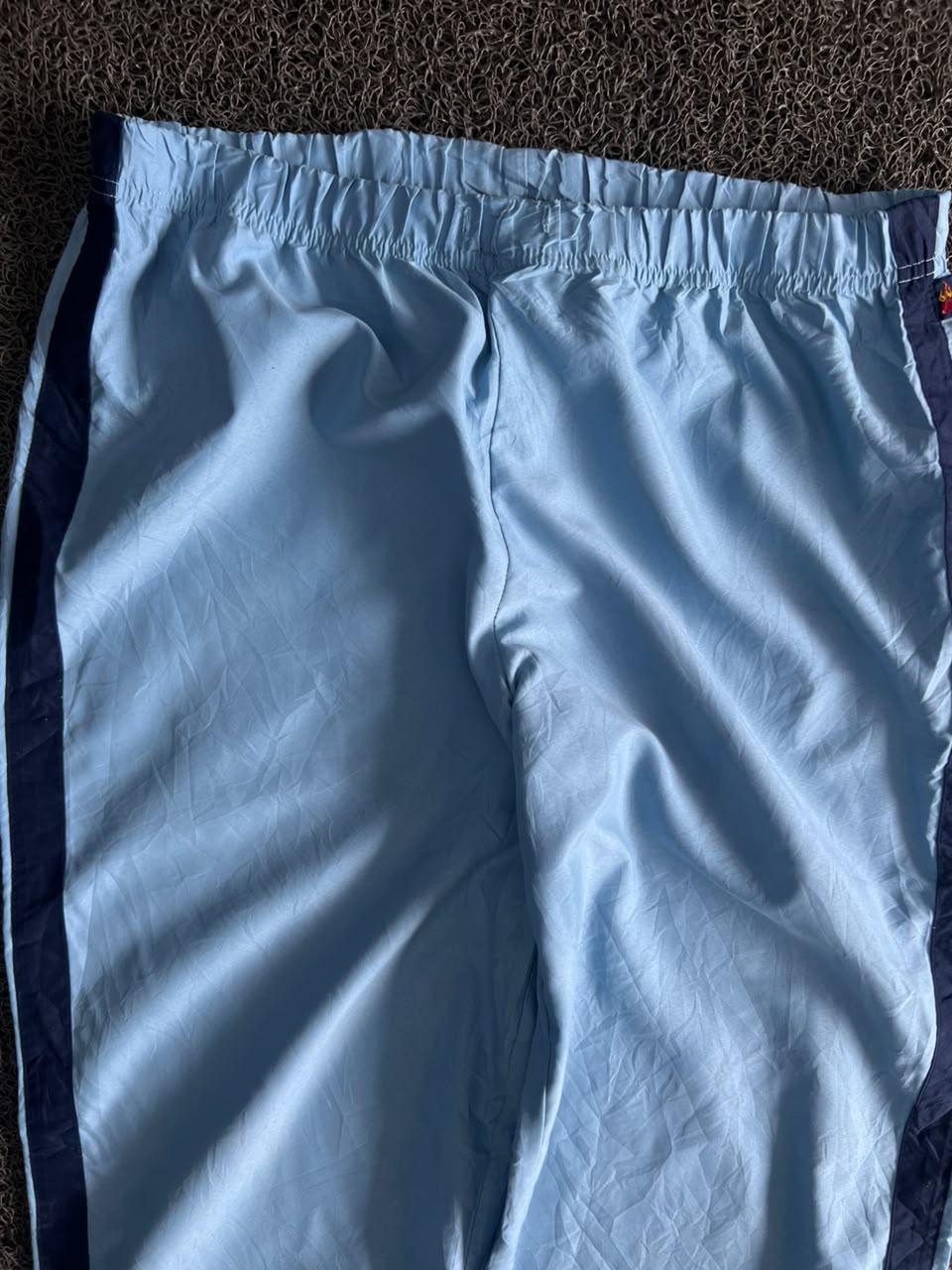 Vintage Sky Blue Side-Stripe Track Pants