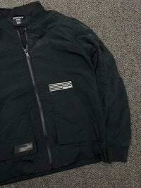 BADFIVE Black Bomber Jacket – Full Zip Streetwear Windbreaker