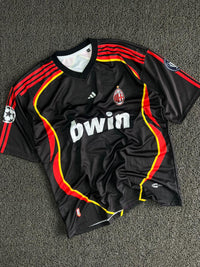 AC Milan Retro Black Bwin Champions League Five Sleeve Jersey