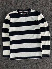 Striped Long Sleeve T-Shirt – Textured Knit