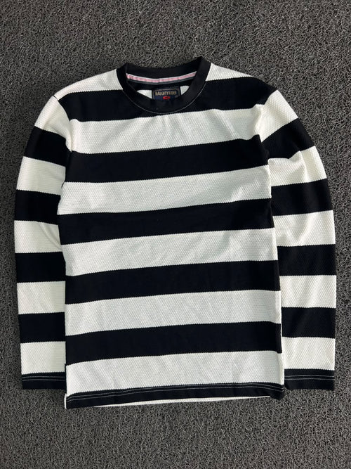 Striped Long Sleeve T-Shirt – Textured Knit