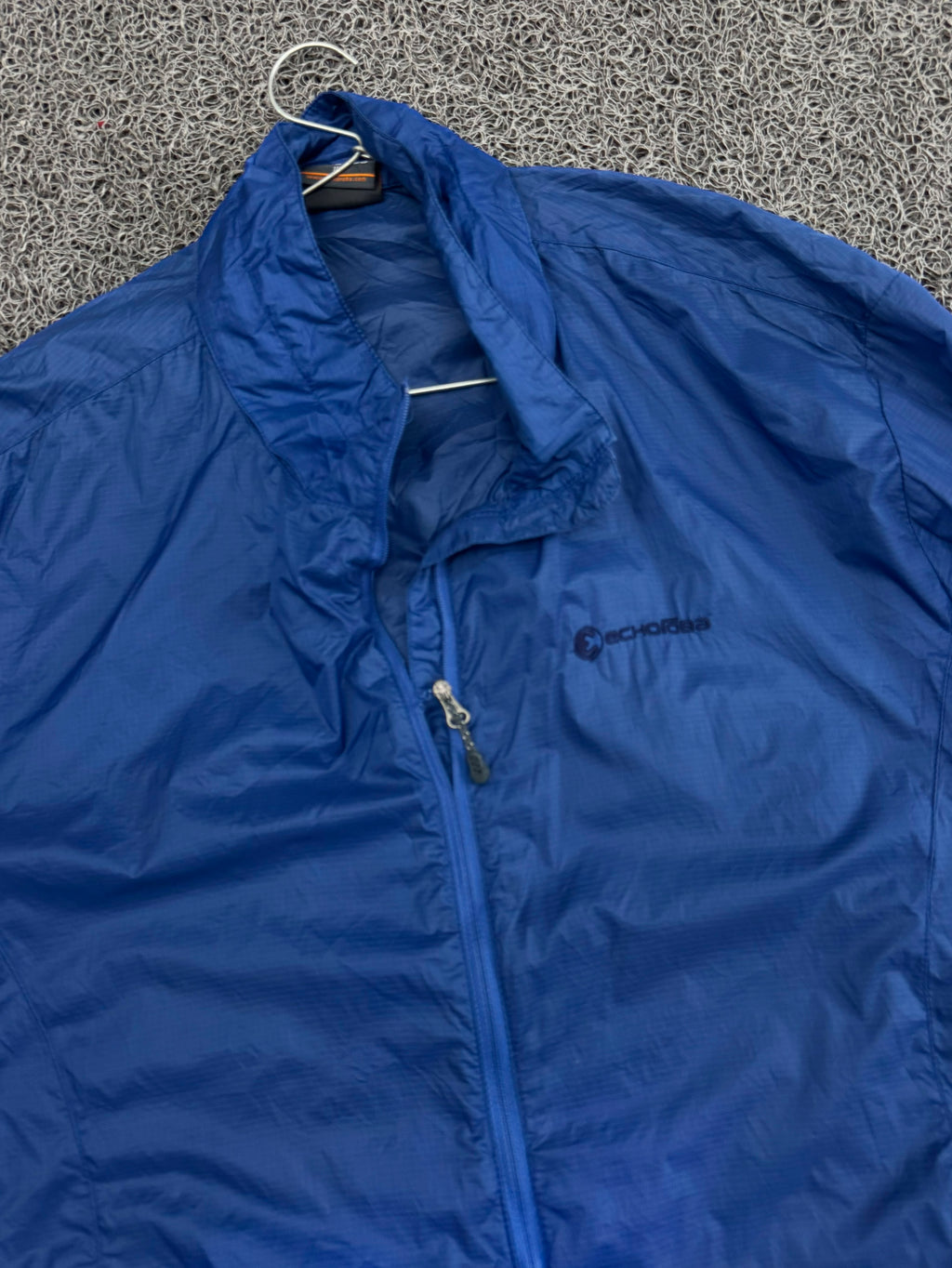 EcoRoba Blue Lightweight Full-Zip Windbreaker Jacket(⚠️Zip Damage)